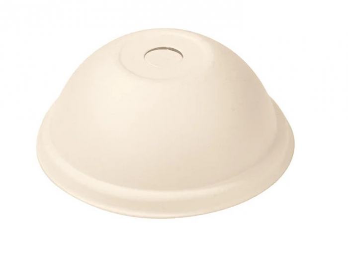 Domdeckel natur aus Bagasse Trinkhalmöffnung Ø9,0cm